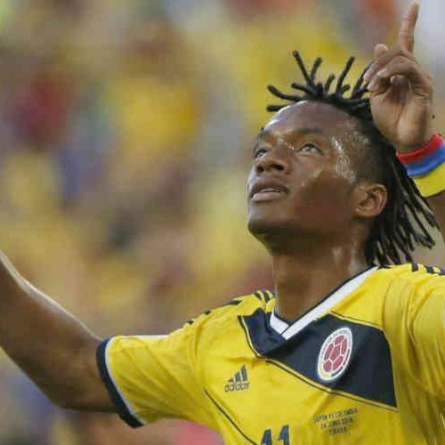 Cuadrado com uniforme da seleção colombiana. Foto: Reprodução